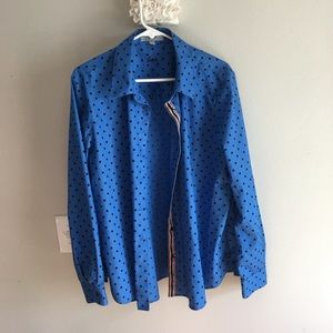 NWOT Fun polka dot button down blouse